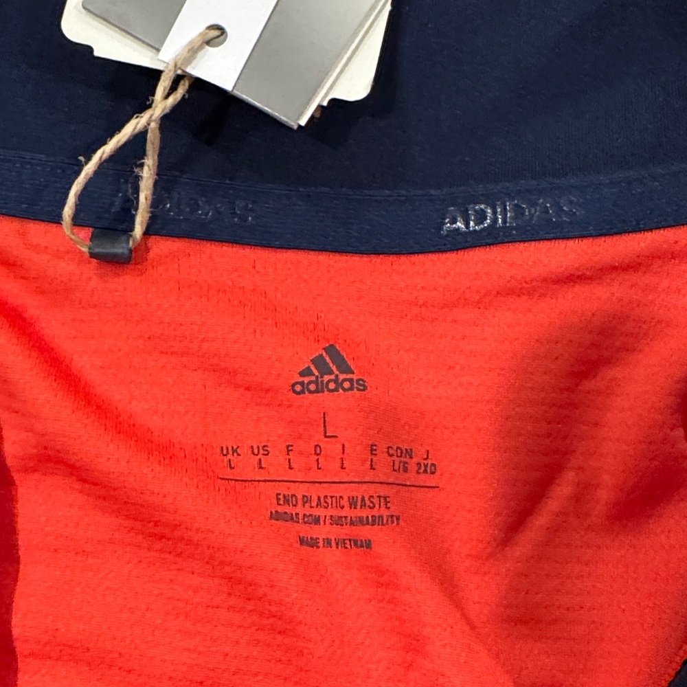 Adidas Men's Vibrant Red Quarter-Zip Jacket - Picture 3 of 3